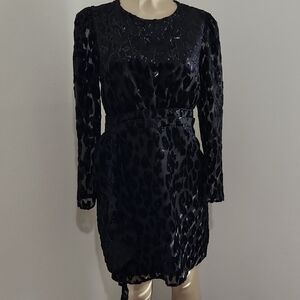 Express Black Leopard Print Dress